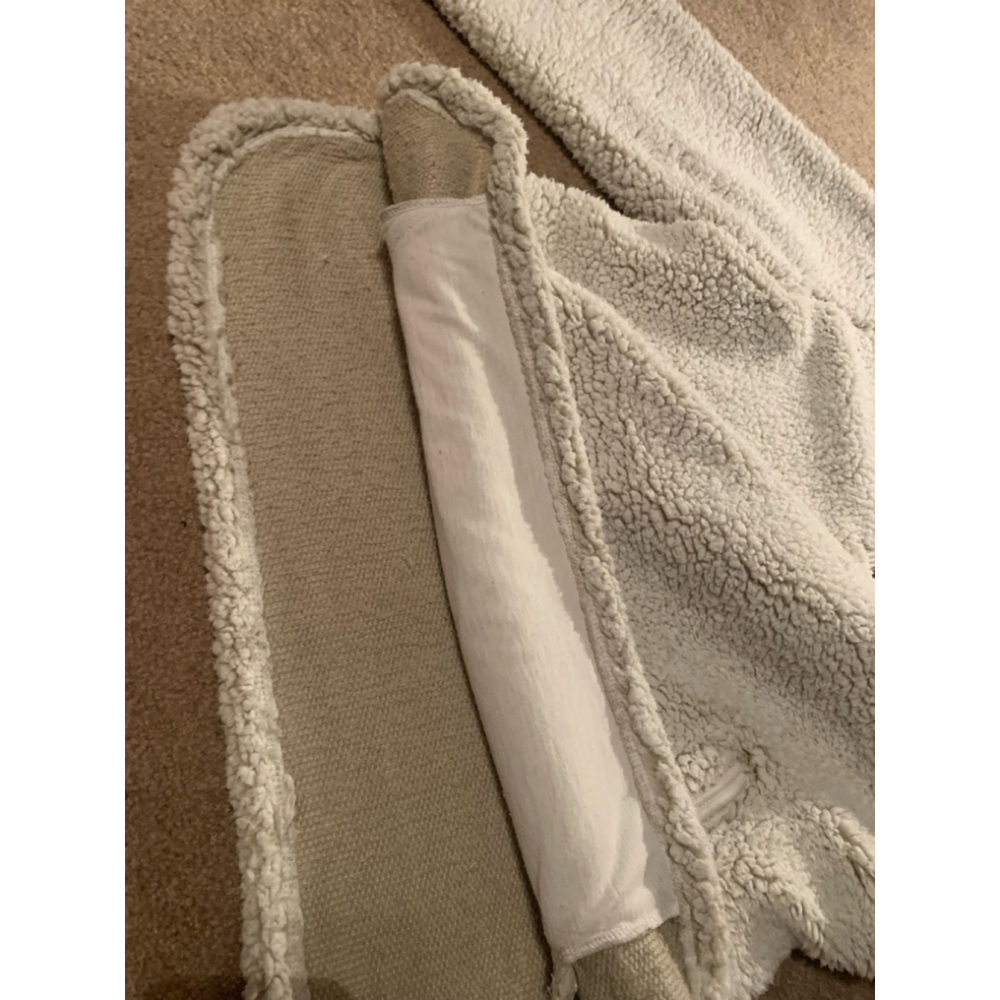 Women's Cozy Sherpa Fleece Pullover XL Cream - Picture 6 of 6